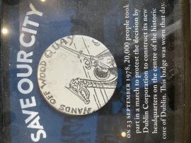 'Hands Off Wood Quay' Badge
