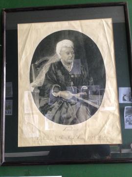 Framed portrait of Queen Victoria