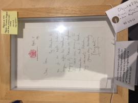 Princess Margaret and Sam Stephenson letter