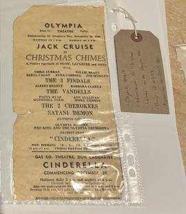 Advertisement for Christmas Chimes at the Olympia, 1966