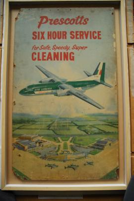 1964 Prescott's Dry Cleaning poster