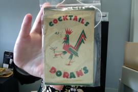 Menu for cocktails at Dorans