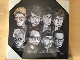 U2 caricature print
