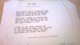 Christy Brown poem titled 'The Poet'