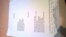Christy Brown poem titled 'The Question' & 'The Answer'