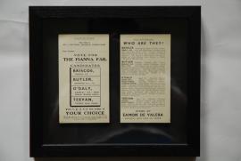 1948 Fianna Fáil Voting Card for Dublin South West