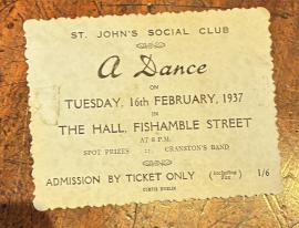 Invitation to Dance for St John's Social Club, 1937