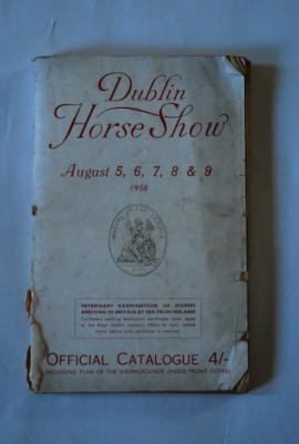 1958 Dublin Horse Show Official Catalogue