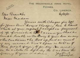 Brendan Bracken Letters and photograph