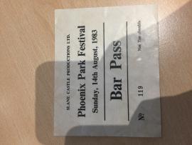 Phoenix Park Festival 1983 Bar Pass
