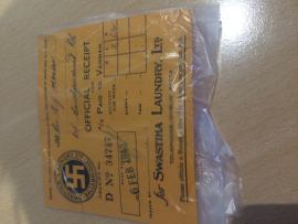 Swastika Laundry Ticket 1943