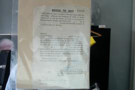 Notice to Quit / Eviction Notice August 1950