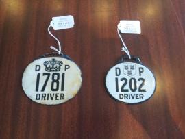 Dublin Metropolitan Police carriage/cab plates