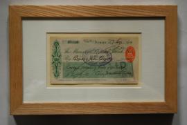 1911 Cheque made out to Pádraig Mac Piarais