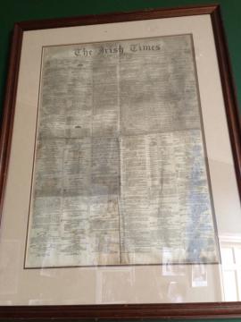 Irish Times front page May 16th 1873