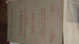 Dublin Philharmonic Concert Program 1928
