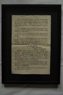 1920s Notice for Information on IRA