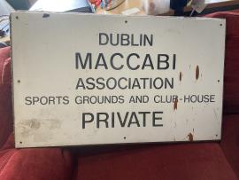 Dublin Maccabi Association sports ground sign