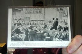 Postcard of Robert Emmett delivering his speech on 19th September 1803
