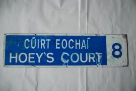 1970s Hoey's Court Street Sign