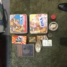 Selection of household items, a book and a stereoscope