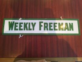 Weekly Freeman sign