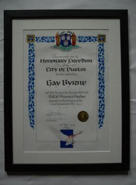 1999 Gay Byrne's Freedom of the City